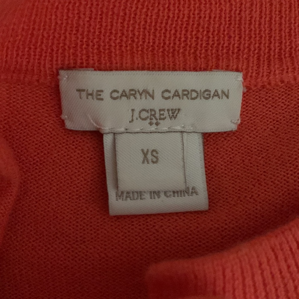 J.Crew orange Caryn cardigan - Picture 2 of 4
